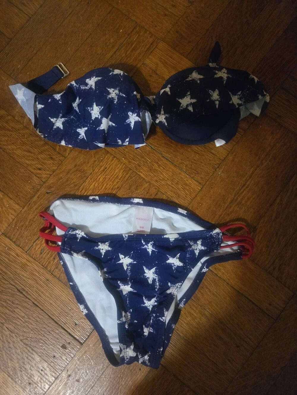 Blue White Red Bikini Med